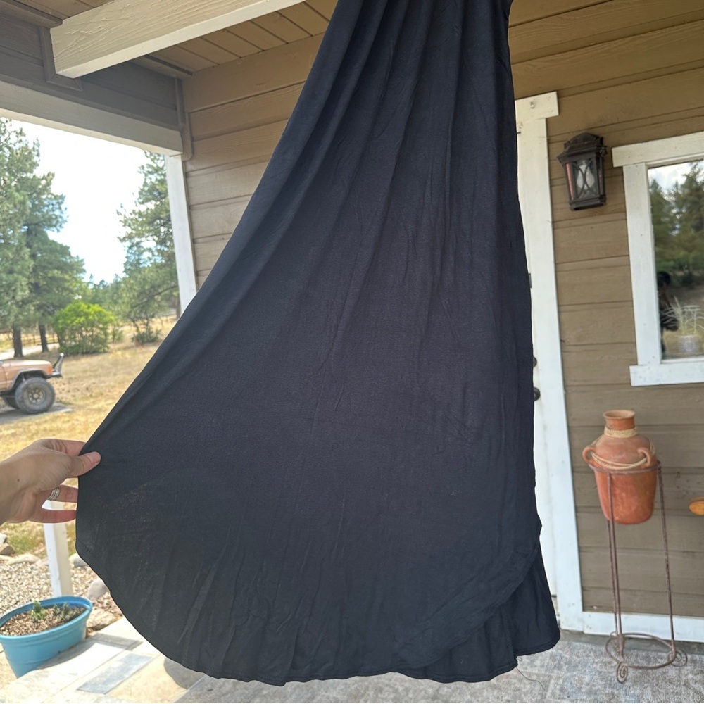 Olivia Rae - Flowy long dress - Black - S - Picture 2 of 5